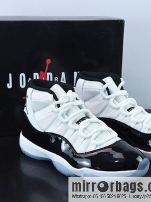 Air Jordan 11 Retro black and white buckle high-top men\'s basketball shoes, item number: 378037-100