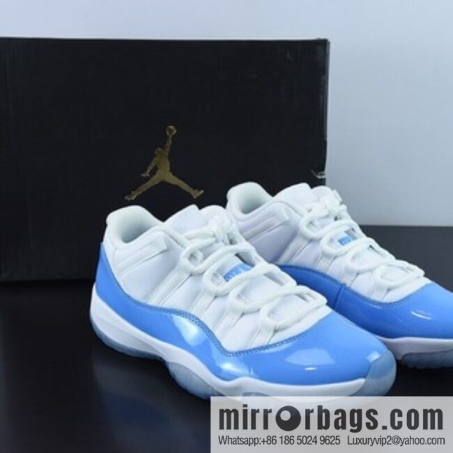Air Jordan 11 Retro Low men\'s sneakers white and blue, item number: 528895 106
