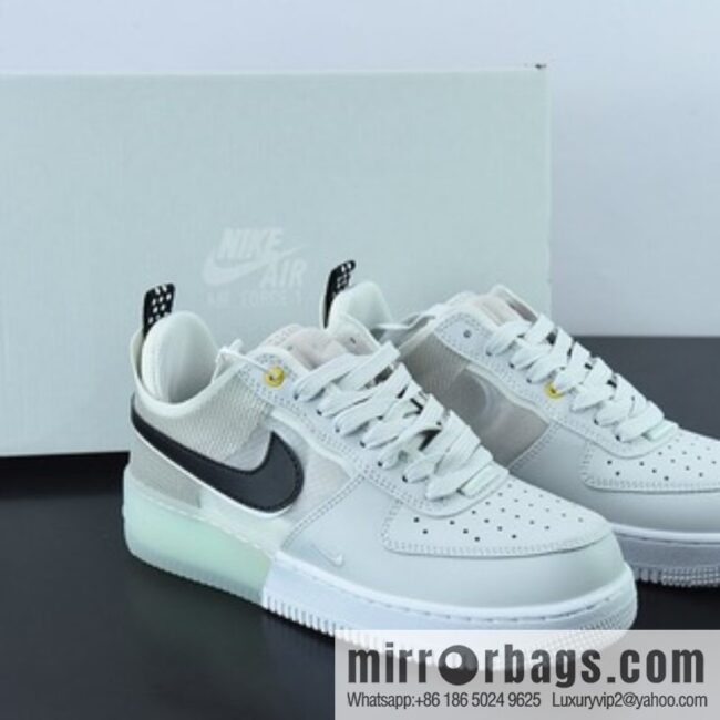 Nike Air Force 1 Low gray-green double hook deconstruction, Air Force No. 1 low-top sports and leisure versatile board shoes, item number: DM0573-001