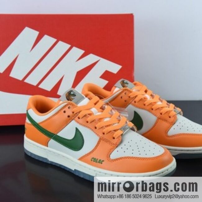 NIKE SB Dunk low FAMU orange and green snake joint name Unisex sneakers of the same style Official item number: DR6188 800
