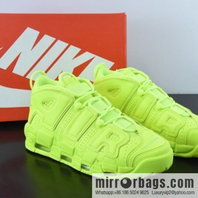 Nk Air More Uptempo 96 QS neon green Pippen original series classic high street versatile leisure sports culture basketball shoes, item number; DX1790-700