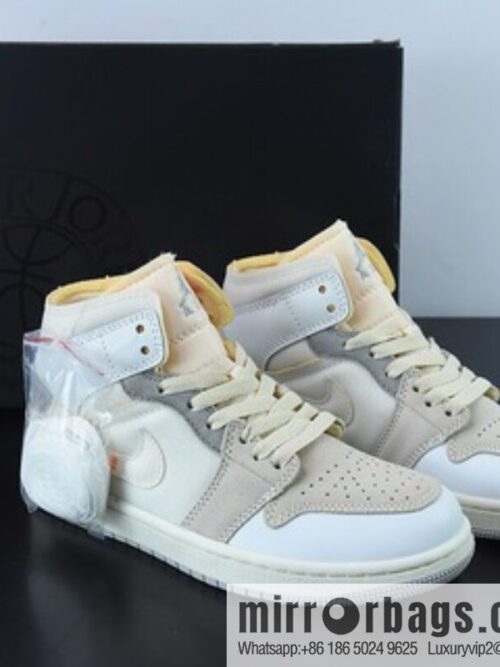 Air Jordan 1 MID white gray AJ1 Joe 1 medium casual shoes, item number: DM9652 100