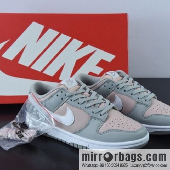 NK Dunk Low \"Pink/Grey\" Vintage versatile low-top casual board shoes, pink and gray patchwork Item number: DM8329-600