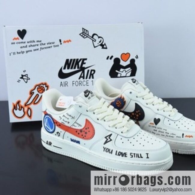 Air Force 1 \'07 Low \"God of love/Graffiti\" Air Force One Off-White Cupid graffiti printed \"Board shoes CW2288-226