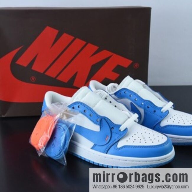 Air Jordan 1 LOW OG low-top upside-down OW white and blue casual board shoes, reverse toe item number: CZ0790-148