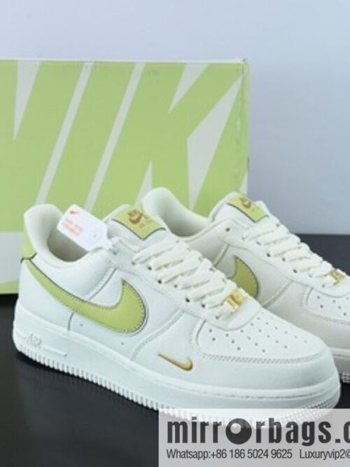 Nike Air Force 1 Low 07 white and green canvas Air Force One low top, item number: MN5696-109