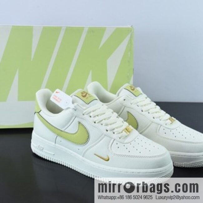 Nike Air Force 1 Low 07 white and green canvas Air Force One low top, item number: MN5696-109