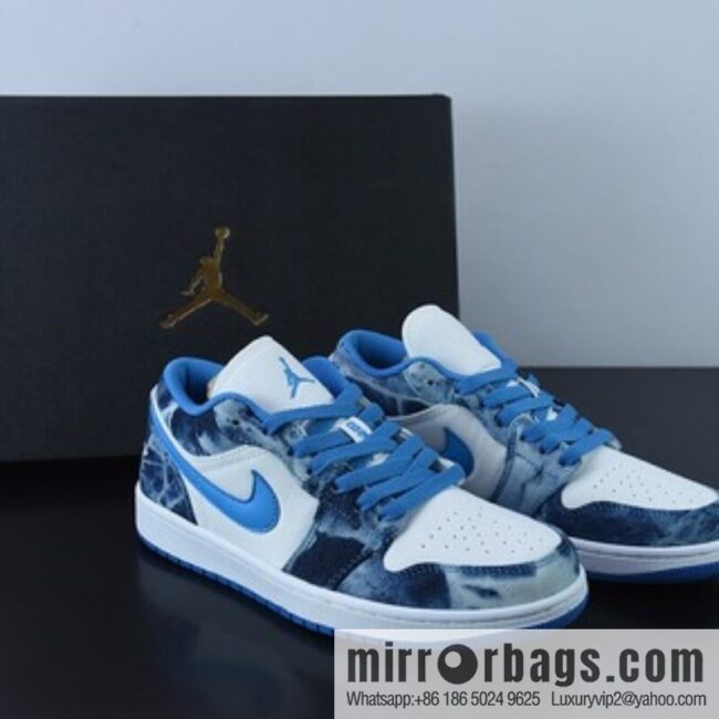 Air Jordan 1 Low washed tannins, denim blue AJ1 Joe 1 low-top casual board shoes, item number: DM8947 100
