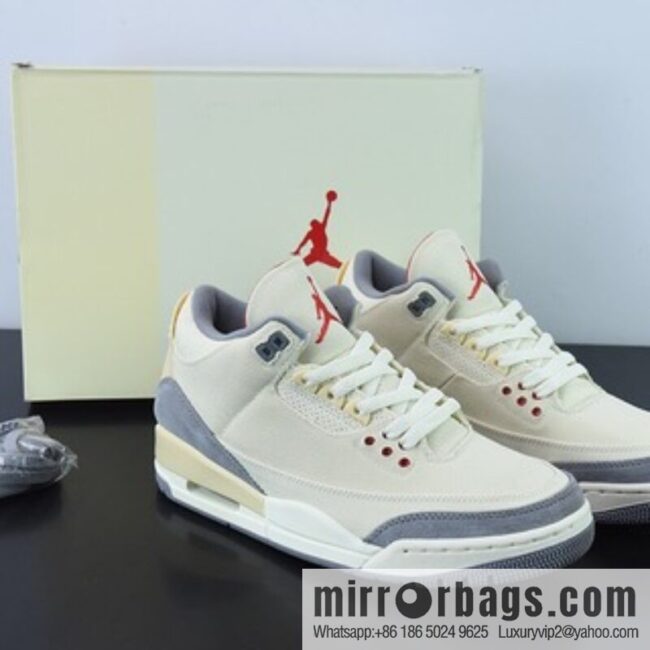 o_1gc3o1ugd1j741mo912ma1j7bgubam-800x800k4kkyjqhgcu65082_20250719015015.jpg Air Jordan 3 Retro \"Muslin\" beige, cotton men\'s sneakers pure original factory product number: DH7139 100