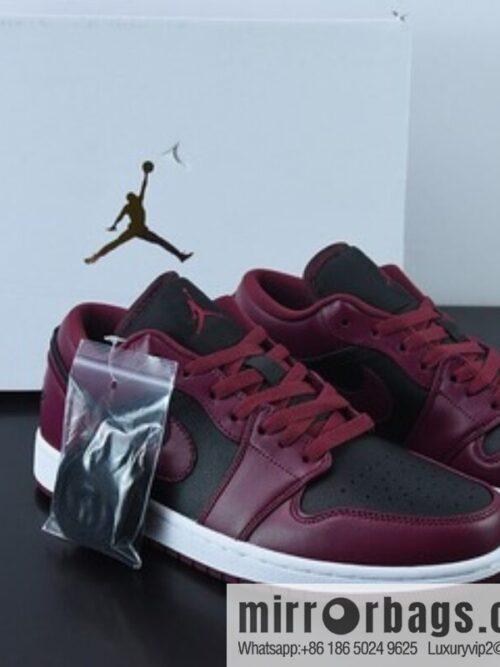 Air Jordan 1 Low AJ1 Joe 1 burgundy black, low-top basketball shoes, item number: DC0774-006