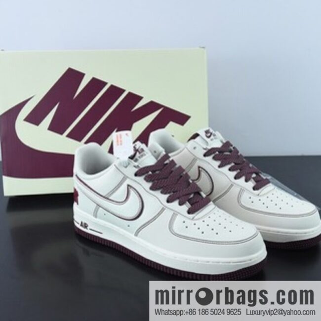 Undefeated x Nike Air Force 1 Low burgundy, Air Force One low-top item number: UN3699-022