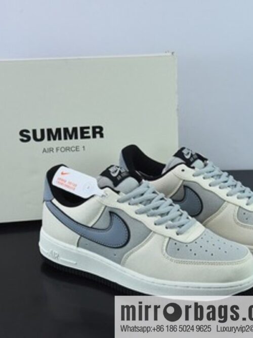 o_1gce1mgvj17h31f6o18b5ivm2egle-800x800qxcmp5lxdcs64730_20250719014659.jpg Air Force 1 \'07 Low QS \"Milk White/Fog Blue\" Air Force One \"patchwork canvas milk white fog blue\" low-top casual shoes, item number DG2296-020