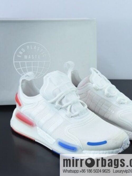 o_1gclqhu0615thr968531pc2145rfe-800x800cgnohw4jdh264653_20250719014616.jpg Adidas Adidas NMD_V3 Boost \"OG White\" Fly-woven series low-top popcorn cushioning versatile casual sports running shoes \"knit white blue red\" GX3379