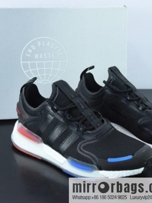 o_1gclr0ege1sbabvbss21br41qgm120-800x800co4ma5l2uw364598_20250719014544.jpg Adidas Adidas NMD_V3 Boost \"OG White\" Flying Weaving Low Top Popcorn Cushioning Versatile Casual Sports Running Shoes \"Black Red Blue\" GX3378