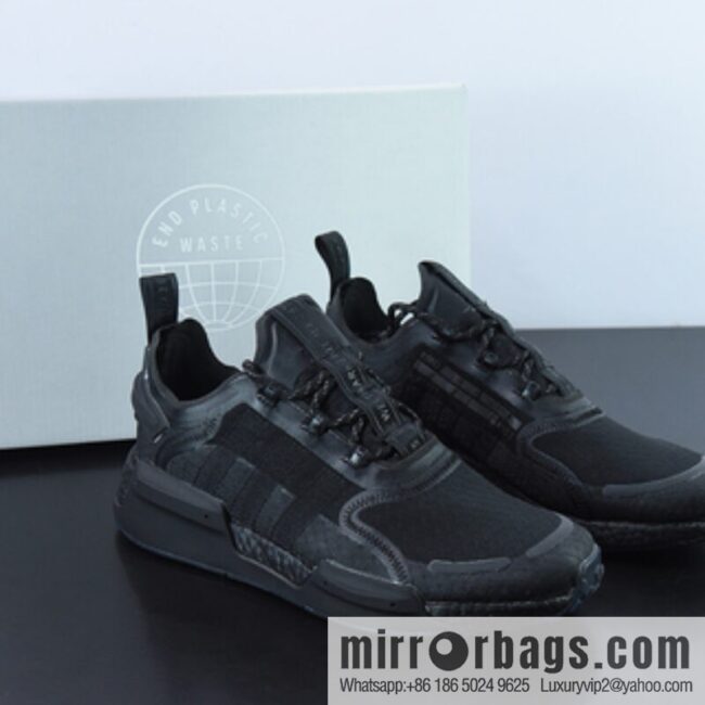 Adidas Adidas NMD_V3 Boost \"OG White\" Flying Weaving Low Top Popcorn Cushioning Versatile Casual Sports Running Shoes \"black\" GX3373