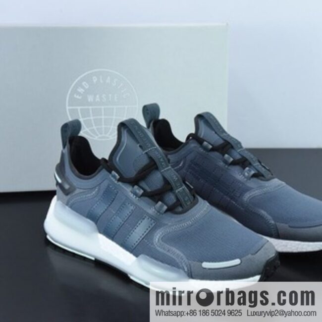Adidas Adidas NMD_V3 Boost \"OG White\" Flying Weaving Low Top Popcorn Cushioning Versatile Casual Sports Running Shoes \"Grey Green\" GZ4353