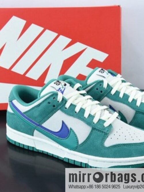 o_1gd579g4lc5i18l71g2nc5l1u176c-800x800bsg1jbxevv362520_20250719011907.jpg Nike SB Dunk Low SE \"85 Green Blue\" Dunk Series Low Help Leisure Sports Skateboard Shoes \"Suede Sail White Green Blue Double Hook\" Item Number: DO9457-101