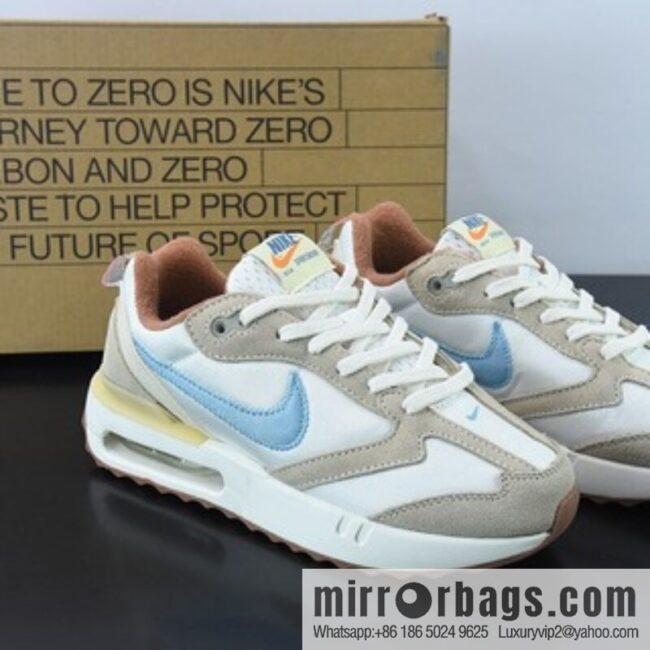 NK autumn new AIR MAX air unit sports lightweight cushioning running shoes, white blue brown, item number: DV4248-141