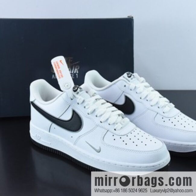 NK Air Force 1 Low Air Force No. 1 Low Help Versatile Leisure Sports Board Shoes, White and Black Small Hook Item Number DX9269-100