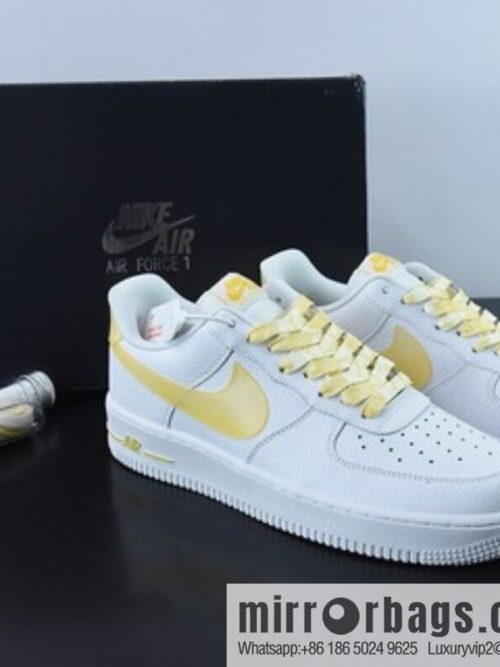o_1gd7sp7si3k07u81kn9117r1jdr6e-800x800snduz1maszi62366_20250719011737.jpg Nk Air Force 1 \'07 Low White and Yellow, Classic Versatile Low Help Air Force One, Item Number DV3505-101