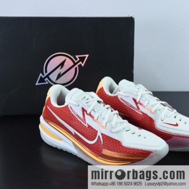 Nike Air Zoom G.T. Cut EP white and red basketball shoes, item number: CZ0176-100