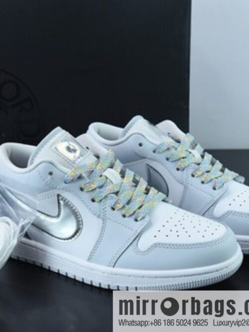 Air Jordan 1 Low \"Gcel\" AJ1 Joe 1 silver, sports culture basketball shoes item number: DX6070-101