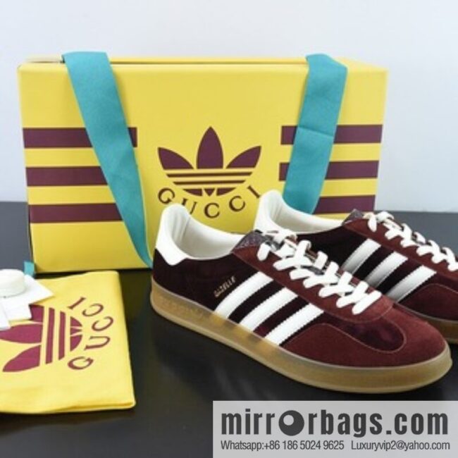 Adidas originals x Gucci Gazelle Adidas Gucci joint classic casual shoes Code: GTI1C
