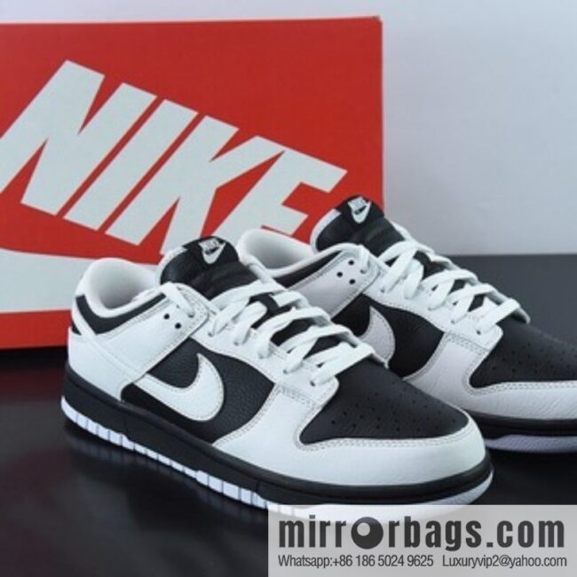 Nk Dunk Low \"Reverse Panda\" white and black, reversed panda SB buckle broken backboard fashion casual board shoes, item number: FD9064-011