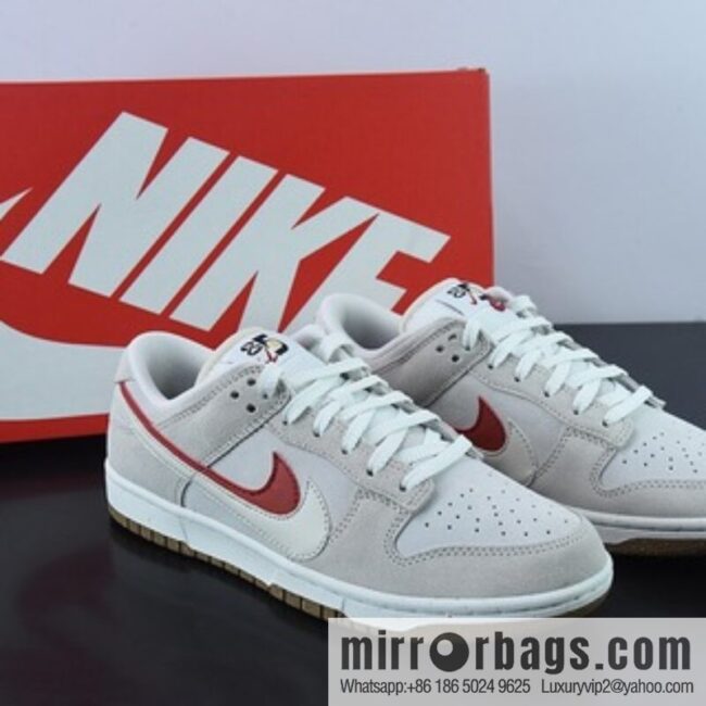 Nk SB Dunk Low \"85\" gray red double hook SB low-top sports and leisure board shoes, item number: DO9457-100