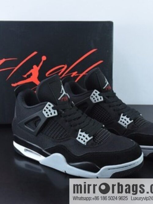 Air Jordan 4 Black Canvas Jordan 4th generation basketball shoes/black Eminem canvas item number: DH7138-006