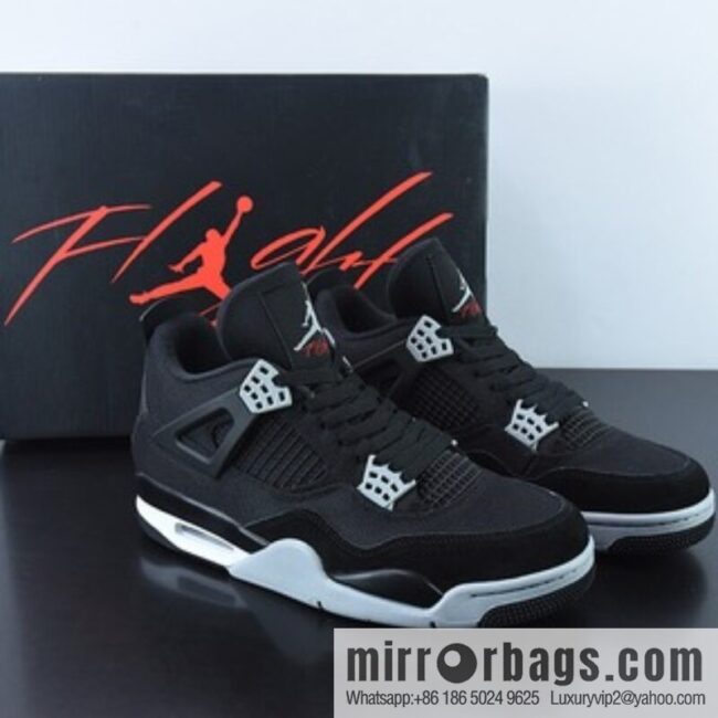 Air Jordan 4 Black Canvas Jordan 4th generation basketball shoes/black Eminem canvas item number: DH7138-006