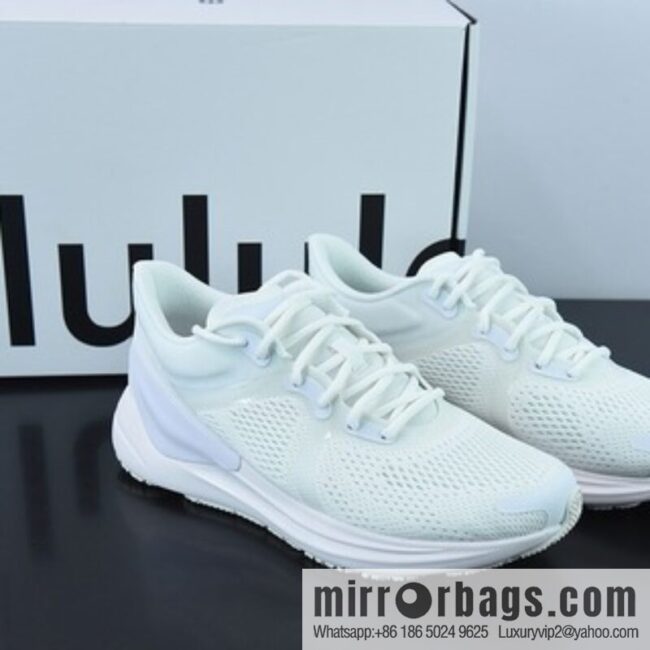 Lululemon W Blissfeel Run Low Help Women Fitness Training Breathable Casual Sports Jogging Shoes \"Woven White\" LW9EF2S