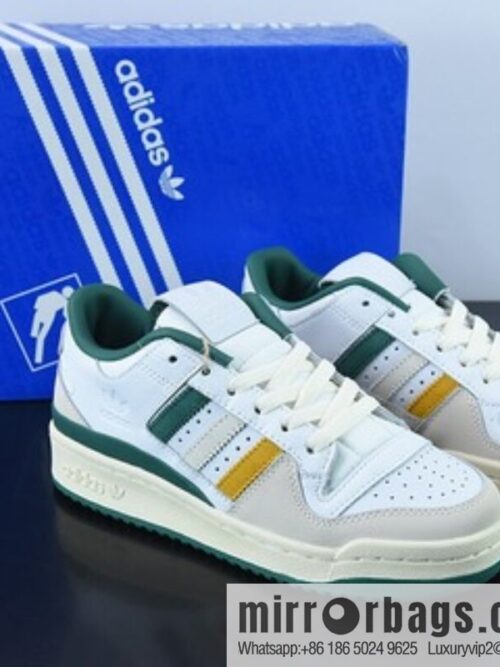 o_1gdsfpasq17cmlho179u1iphe5scb-800x800pudzcifel0a60220_20250719004910.jpg END.x Originals Forum 84 Low Roman series velcro low-top Vintage lace-up versatile casual sports shoes \"leather (fabric) white light gray dark green yellow\" HR1527