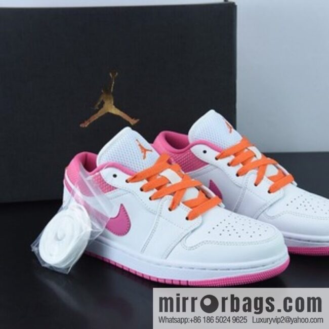 Air Jordan 1 Low AJ1 Joe 1 white pink low top basketball shoe, item number DR9498-168