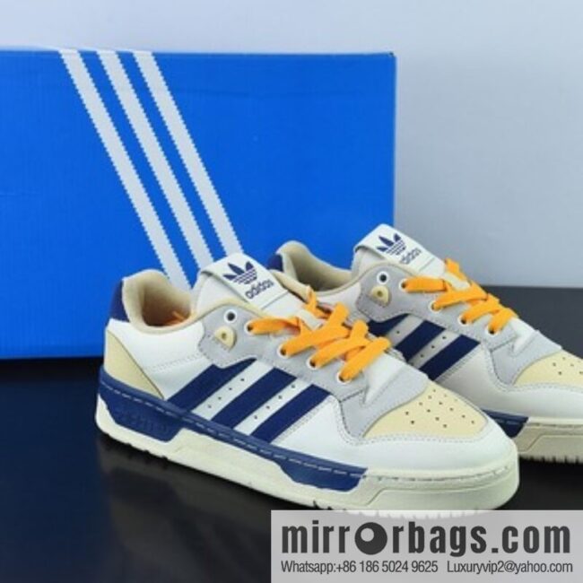 AD Rivalry Low Premium Orange Blue, Classic Vintage Trend Versatile Board Shoes, Official Sync, Item Number: HO4386