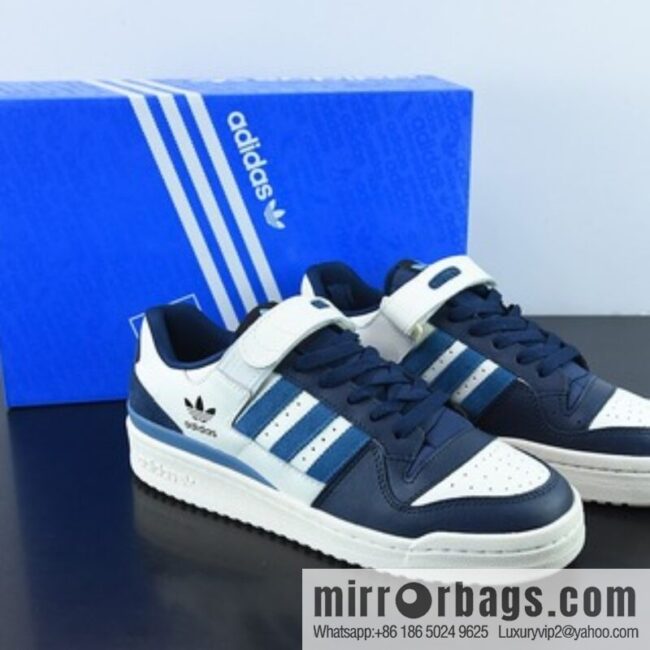 Adidas Originals Forum 84 Low Navy Blue Low Top Casual Board Shoes, a must-have in autumn, item number GX2162