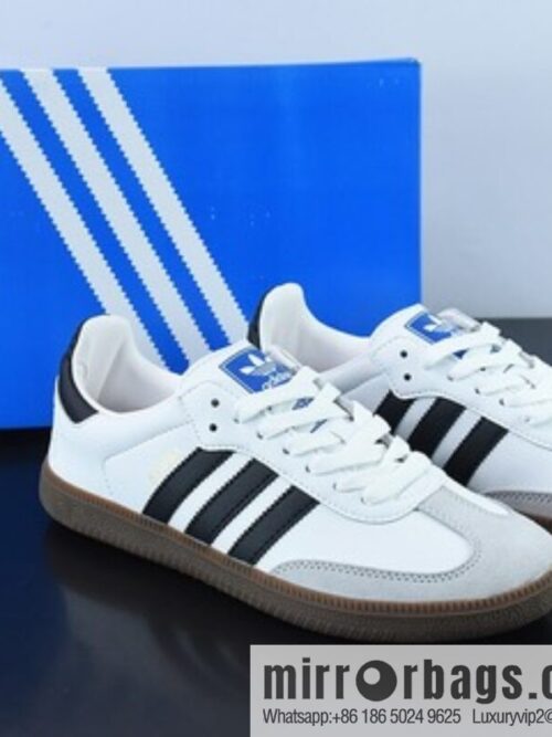 o_1geh531501i111aog1pcr1qbudqf3a-800x800hyaloixolzt59890_20250719004605.jpg Originals Samba Vegan OG Samba series gentleman German training football style versatile low-top casual sports shoes \"leather (fabric) white black light gray caramel bottom environmental protection logo\" FW2427