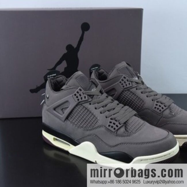 A Ma Maniére x Air Jordan 4 \"Violet Ore\" AJ4 Joe 4 joint model, burgundy men\'s sneakers item number: DV6773-220