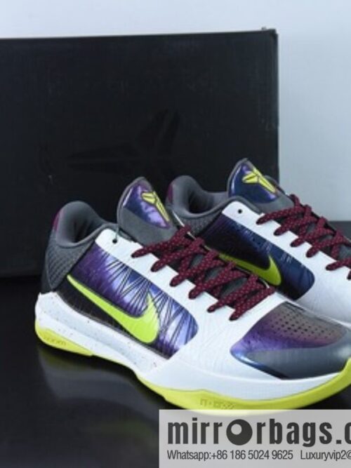 o_1gf323jj99pkhi85sma0n1roega-800x800az2cmdy3p1a57966_20250719002032.jpg Nike Zoom Kobe 5 ZK5 clown white purple green Kobe 5 generation sneakers s2 pure Original small 0.5-1 size, item number: CD4991-100