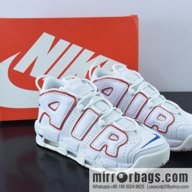 Air More Uptempo Pure White Red Blue Unisex Sneakers of the same style Item number: DX2662 100