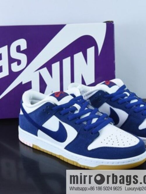 o_1gf32kmij6fhki913uo1dilgr8su-800x80042iqikbj5po57944_20250719002020.jpg Nike SB Dunk Low PRO PRM white and blue, Los Angeles Dodge low-top men\'s sneakers, item number: DO9395 400