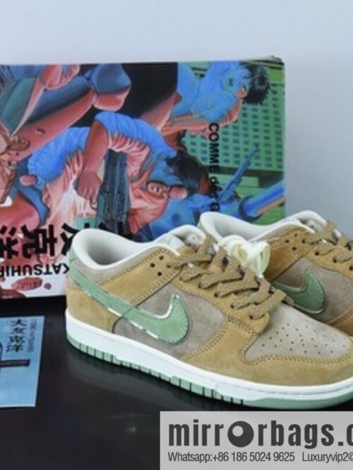 o_1gf86skt219t81uipbspjqg1d4n70-800x8000uvv1lj04bs57746_20250719001830.jpg Otomo Katsuhiro x Nike SB Dunk Low \"Steamboy OST\" Suede Green Brown Low Top Sneakers SKU: ST1391 202
