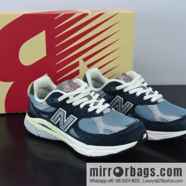 New Balance 990 V3 Navy Blue, American official Vintage leisure sports jogging shoes, item number: M990TE3