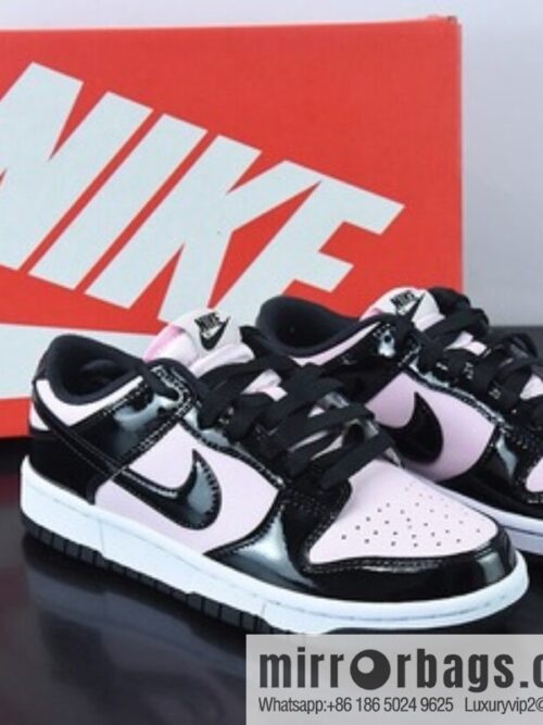 o_1gffqt9rd39k140u1thfrtjij4o-800x800gujakttbr0o55930_20250718235402.jpg NK SB Dunk Low ESS \"Pink Black\" black powder patent leather low-top casual board shoes, item number: DJ9955-600