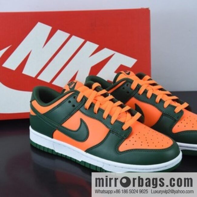 NK Dunk Low orange green Unisex same sports shoes DD1391-300