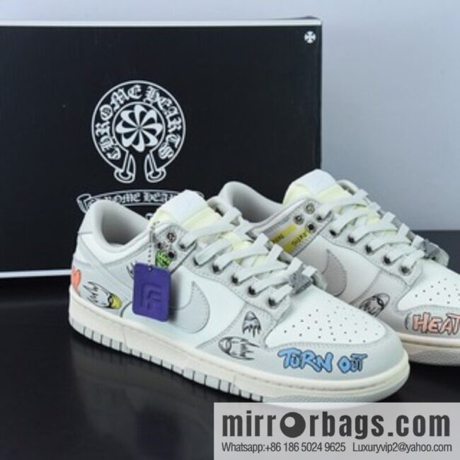 Niek dunk low gray graffiti, low-top leisure sports skateboard, item number: DD1503-107