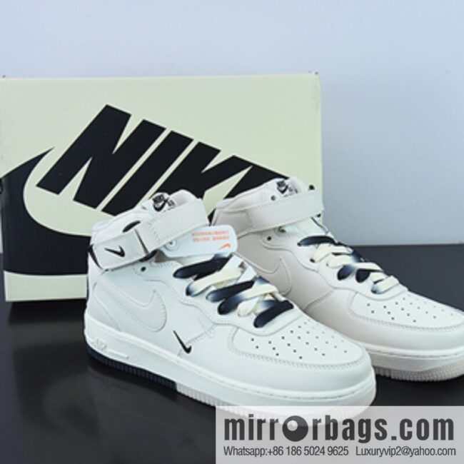 Air Force 1 \'07 Mid series marked white and black small hook, Air Force One Zhongbang NT2969-013
