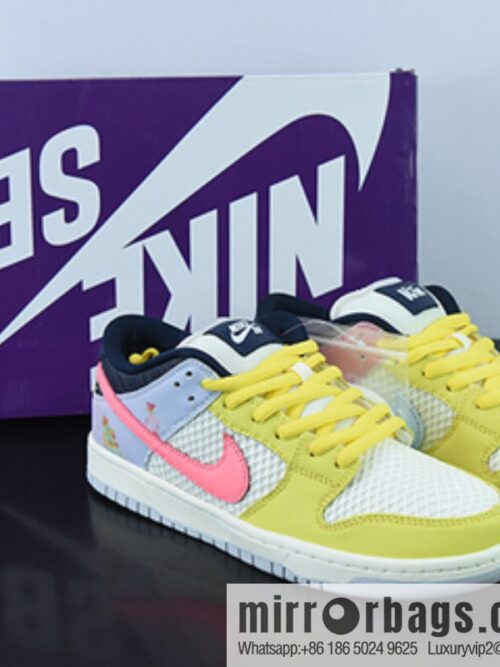 o_1gg4fph363l8vn612tg172hbavfu-800x800epjxy4biuc253502_20250718232453.jpg NK SB Dunk Low PRO \"Be True\" Slam Dunk Series Low Help Casual Sports Skateboard Shoes \"Yellow White Pink Rainbow\" DX5933-900