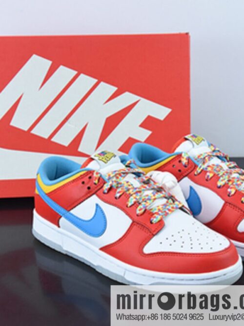 o_1gg4gel6t1m0mebq1ajvhgg1q76t6-800x800m3g1fqou5ju53458_20250718232428.jpg NK Dunk Low \"Fruity Pebbles\" White, red and blue, fruit cereal, the same style as James, low-top sports and leisure shoes DH8009-600