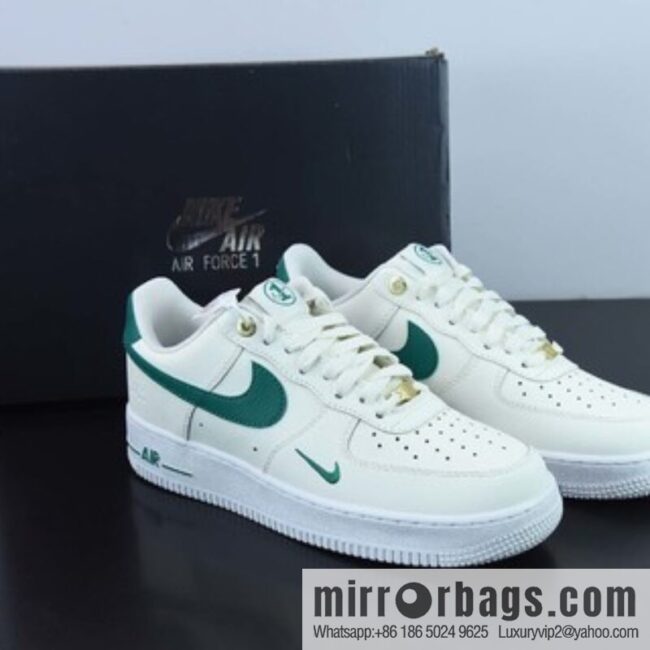 NIKE Air Force 1 \'07 Low beige green green hook, Air Force No. 1 low-top casual board shoes, item number: DQ7582-101